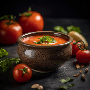 gaspacho andalou plein de soleil avec de l huile d olive