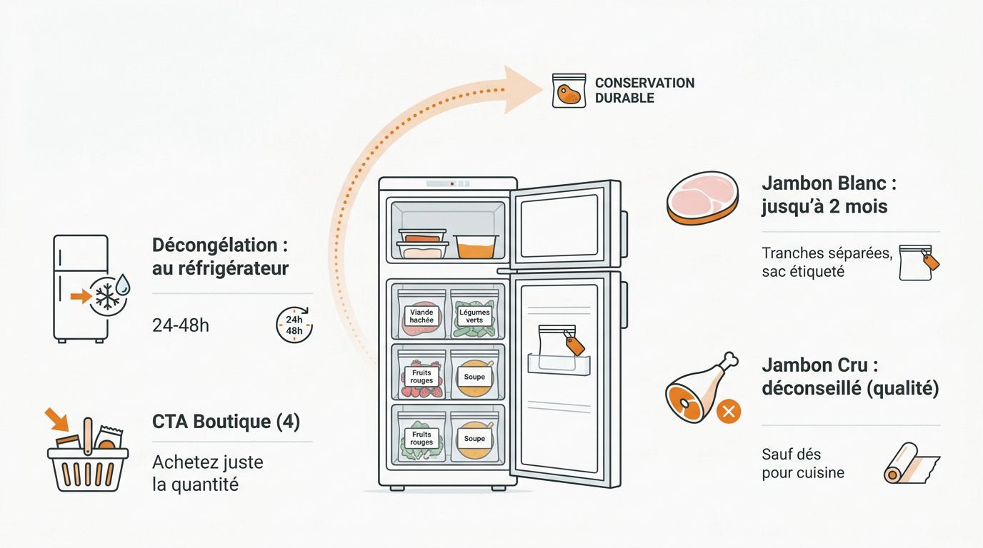 Comment réussir la conservation du jambon après ouverture 13 Guide de conservation au congélateur