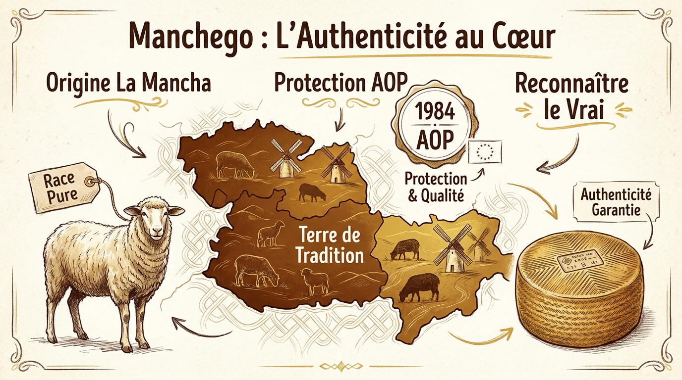 Le fromage Manchego AOP : secrets, qualité et authenticité 4 Gros plan sur la croûte d'un véritable fromage Manchego AOP avec son motif géométrique traditionnel