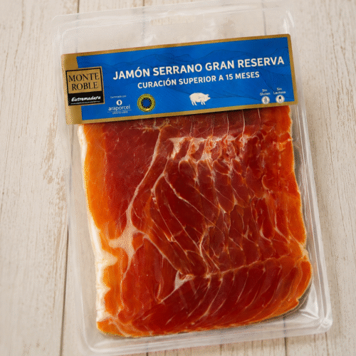 jambon serrano grande reserve en tranche