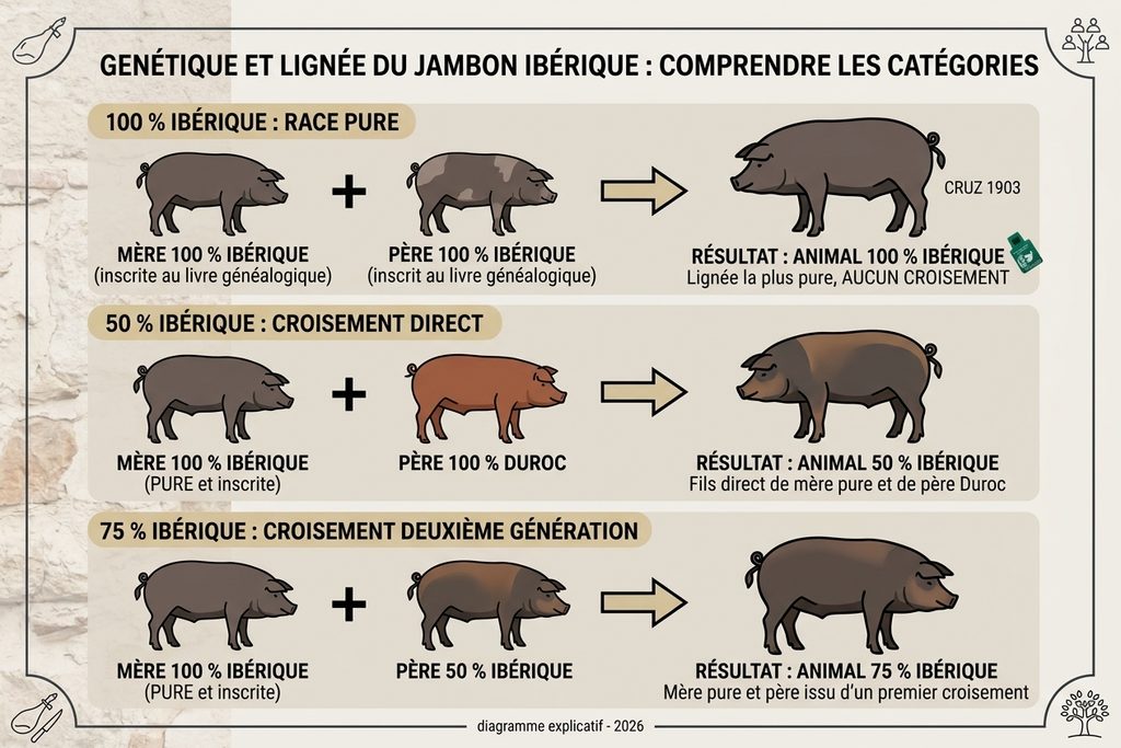 Jambon ibérique 100 %, 75 % ou 50 % : quelles différences et lequel choisir ? 2 Jambon iberique 100 1024x683 1