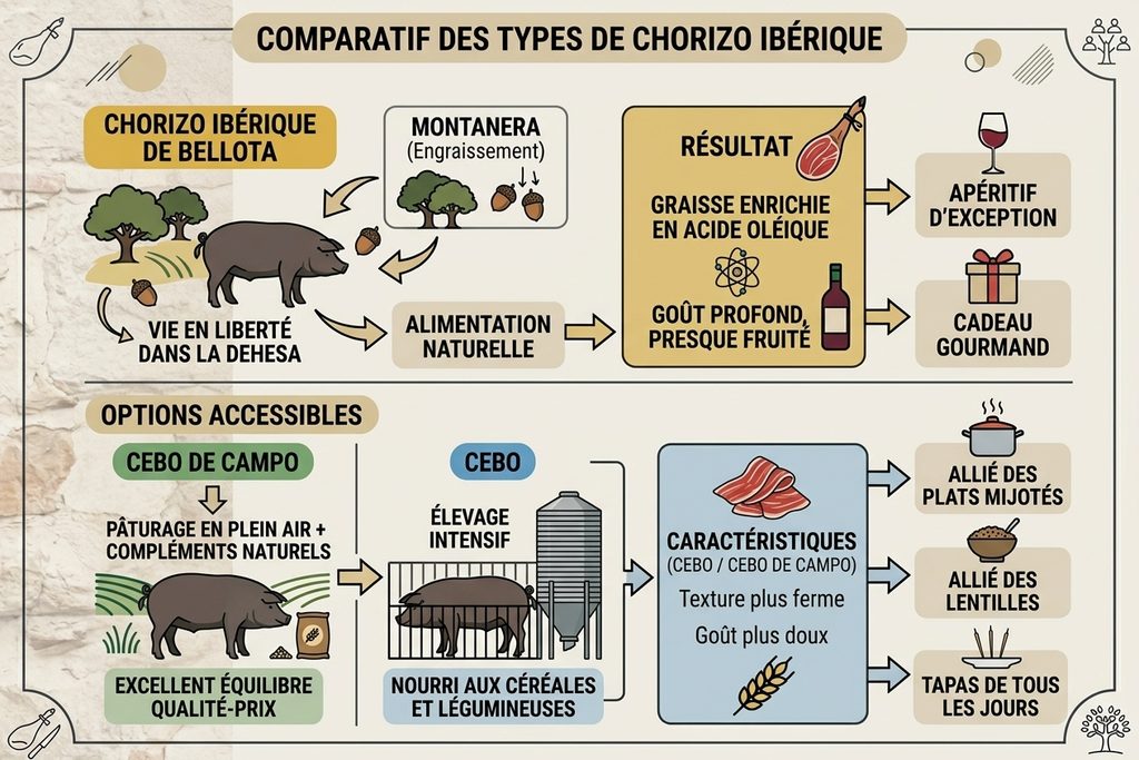 Chorizo ibérique : lequel choisir parmi les différentes qualités et formats ? 2 chorizo iberique